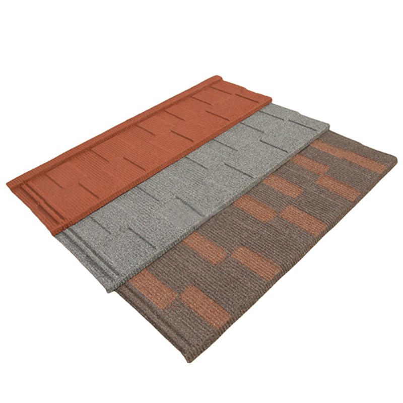 Impact Resistance Shingle Roof Tiles galvanized steel material Stone Coated Stainless tile For Home Office