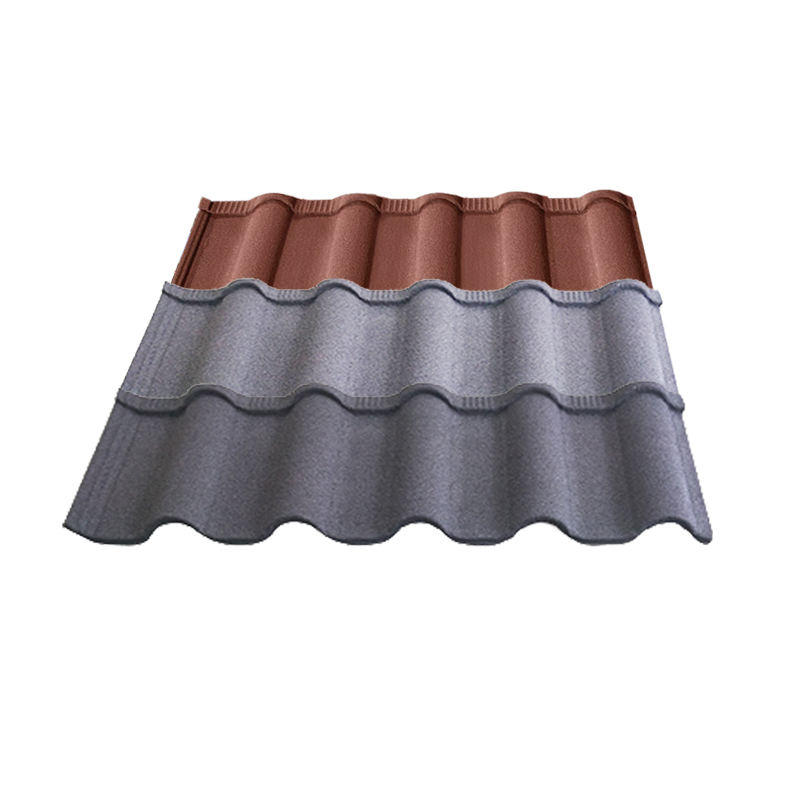contemporary metal roofing tile 1340 x420mm color stone coated steel roof shingle tile